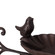 Outdoor Garden Wall Mounted Hanging Iron Bird Bath and Feeder Decor, Bronze