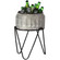 Silver Galvanized Metal Ice Bucket Beverage Cooler Tub with Stand