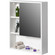 Wall Mount Bathroom Mirrored Storage Cabinet with Open Shelf | 2 Adjustable Shelves Medicine Organizer Storage Furniture for Bathrooms, Kitchens, and Laundry Room