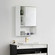 Wall Mount Bathroom Mirrored Storage Cabinet with Open Shelf | 2 Adjustable Shelves Medicine Organizer Storage Furniture for Bathrooms, Kitchens, and Laundry Room