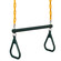 Outdoor Playground Gym Heavy Duty Kids Fun Hanging Trapeze Bar, Green Steel Bar and Yellow Chain Swing Playsets Outdoor Playground Gym Heavy Duty Kids Fun Hanging Trapeze Bar, Green Steel Bar and Yellow Chain Swing Playsets