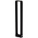 Decorative Driveway Bollard Rectangle LED Garden Light, Large Black Aluminum Pathway Yard Outdoor Light