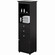 Tall Freestanding Storage Organizer Linen Tower, Vanity Closet, Bathroom Cabinet with 2 Open shelves, 3 Drawers, and a Closet