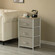 Sand Beige Bins and White Frame Storage Night Chest and Storage Chest