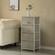 Sand Beige Bins and White Frame Storage Night Chest and Storage Chest
