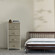 Sand Beige Bins and White Frame Storage Night Chest and Storage Chest