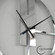 Modern Round Big Wall Clock with Mirror Face, Decorative Silver Metal 22.75” Oversize Timepiece for Entryway Office Living Room Bedroom or Kitchen, Hanging Supplies Included, Unique Elegant Home Decor