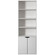 71 Inches Multi Purpose White 4 Tier Open Book Shelf and Bookcases with 2 Doors Storage Cabinet and 1 Adjustable Shelf - Ideal for Home Office, Living Room, Classroom, Study Room