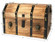 Large Wooden Pirate Lockable Trunk with Lion Rings