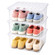 Basicwise Clear Shoe Storage Boxes with Lids - Stackable Plastic Organizer Bin for Closet, Sneaker Storage, Accessories - Shatterproof, Secure-Fit, SIngle, Set of 3, and Set of 6