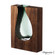 Pair of 10 and 12-Inch Wood and Glass Inlay Vases - Merging the Natural Warmth and Texture of Wood with the Elegance and Color of Glass, Perfect for Enhancing Home Decor, Office Desk and Kitchen Table