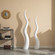 Tall Ceramic Black Animal Horn Floor Vase Elegant for Entryway Dining Living Room Decor Statement Piece with Distinctive Antler-Inspired Design Blending Contemporary Elegance and Nature-Inspired