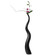 Tall Ceramic Black Animal Horn Floor Vase Elegant for Entryway Dining Living Room Decor Statement Piece with Distinctive Antler-Inspired Design Blending Contemporary Elegance and Nature-Inspired