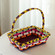 Vibrant Wicker Gift Basket – Versatile Woven Basket with Handle for Easter Candy, Fruit, Snacks, Garden Wedding Decor, Adult Easter Gifts, Party Favors, Kitchen Storage, and Garden Decor