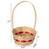 Multipurpose Hand-Woven Basket with Handle – Ideal as Gift Basket, Food Storage, Flower and Bread Basket, Fruit Storage, and Decorative Usage - Perfect for Wedding, Garden or Home Décor