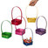 Set of 6 Decorative Baskets in Assorted Colors - Perfect for Easter Egg Hunts, Trick or Treat, Wedding Flower Girl Baskets, Halloween Parties, Christmas Decor, and Thanksgiving Decorations