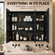 Basicwise 3-Door Aluminum Bathroom Medicine Cabinet, Round Corner Framed Door - Versatile Recessed Medicine Cabinet or Surface Mount, Mirrored Door Cabinet with Adjustable Glass Shelves, Matte Black