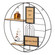 Modern Decorative Wall Shelf - Stylish Multi-Functional Metal Display for Entryways, Bathrooms, Bedrooms, Living Rooms, and Offices