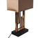 Table Lamp, Decorative Metal Table Lamp with Gold Modern Stand and Brown Silk Lampshade 17 Inch, Unique Lamp for Home Decor Living Room or Bedroom"