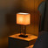 Table Lamp, Decorative Metal Table Lamp with Gold Modern Stand and Brown Silk Lampshade 17 Inch, Unique Lamp for Home Decor Living Room or Bedroom"