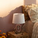 Table Lamps, 16" Decorative Ceramic Table Lamp, with Reflecting Silver and Pink Circular Stand and White Cotton Lampshade, Unique Lamp for Living Room or Bedroom"