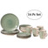 Spin Wash Dinnerware Dish Set | Mugs, Salad and Dinner Plates and Bowls Sets, High Quality Dishes with Highly Chip and Crack Resistant, Dishwasher and Microwave Safe