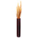 Brown Decorative Contemporary Mango Wood Ribbed Design Cylinder Shaped Vase