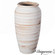 Uniquewise Ceramic Stripe Vase Vintage Boho Decorative Piece for Pampas Grass Ideal for Living Room Coffee Table Mantle Shelf and Centerpieces Modern Farmhouse Decor & Occassion Gift, White