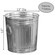 Gardenised Round Galvanized Steel Trash Can with Lid and handles Durable Metal Storage Bucket for Backyard Lawn Garden and Yard Use Weather-Resistant Garbage Can for Indoor and Outdoor