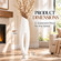 Modern White Ceramic Floor Vase, Sculptural Design, Available in 2 Sizes, Tall Decorative Vase with Open Center Design, Glossy White Contemporary Statement Décor for Living Room & Entryway