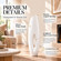 Modern White Ceramic Floor Vase, Sculptural Design, Available in 2 Sizes, Tall Decorative Vase with Open Center Design, Glossy White Contemporary Statement Décor for Living Room & Entryway