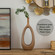 Uniquewise Fiberglass Floor Vases Modern Bohemian Ornamental Oval Design with Open Center for Entryway Living Room Bedroom Office Minimalist Home Decor Accent and  Artistic Display Piece Uniquewise Fiberglass Floor Vases Modern Bohemian Ornamental Oval Design with Open Center for Entryway Living Room Bedroom Office Minimalist Home Decor Accent and  Artistic Display Piece