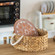 Vintiquewise Handwoven Wicker Bread Basket with Terracotta Stone Warmer & Rope Handles for Kitchen Dining Table & Home Party Use Ideal for Sourdough Bread Rolls Snacks & Baked Goods