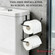 Basicwise Over-the-Side Tank Double Toilet Paper Holder Compact Modern Bathroom Organizer Practical Storage Rack for Extra Rolls Offering Quick & Easy Access for Everyday Use Neat Space Accent, Black