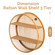 Vintiquewise Round Bamboo Wall Shelf with 2 Wooden Tiers – Natural Hanging Wall Decor and Floating Display Rack Accent for Modern Home Office Living Room Bedroom and Kitchen