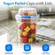 Basicwise 480ml Airtight Cereal Storage Container with Separate Topping Cup Leak-Resistant Clip-Lock Lid Stackable Snack & Yogurt Cup for On-the-Go Breakfast Travel School Office & Daily Use