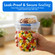 Basicwise 480ml Airtight Cereal Storage Container with Separate Topping Cup Leak-Resistant Clip-Lock Lid Stackable Snack & Yogurt Cup for On-the-Go Breakfast Travel School Office & Daily Use