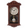 Clockswise Decorative Grandfather-Style Wall Clock Vintage-Inspired Design Realistic Wood-Grain Texture Distressed Finish Battery-Operated for Home Office Living Room Kitchen Entryway