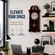 Clockswise Decorative Grandfather-Style Wall Clock Vintage-Inspired Design Realistic Wood-Grain Texture Distressed Finish Battery-Operated for Home Office Living Room Kitchen Entryway