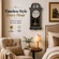 Clockswise Decorative Grandfather-Style Wall Clock Vintage-Inspired Design Realistic Wood-Grain Texture Distressed Finish Battery-Operated for Home Office Living Room Kitchen Entryway