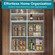 Basicwise Set of 3 Open-Front Clear Storage Bins with Easy-Grip Handles Stackable Transparent Plastic Organizer Container for Pantry Cabinet Refrigerator Drawers Closets & Shelf Organization