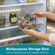 Basicwise Set of 3 Open-Front Clear Storage Bins with Easy-Grip Handles Stackable Transparent Plastic Organizer Container for Pantry Cabinet Refrigerator Drawers Closets & Shelf Organization