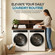 Basicwise 54" Washer and Dryer Countertop Organizer Rack with Raised Split-Level Shelf Laundry Machine Topper Folding Clothes Surface Space-Saving Storage Solution for Organized Laundry Rooms