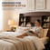 Basicwise 62" Queen Storage Headboard with Open Shelving and Built-In Cable Management Multi-Section Organizer for Books Devices and Nighttime Essentials Space-Saving Bedroom Setup for Easy Access