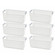 White Rectangular Plastic Shelf Organizer Basket with Handles