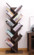 Wooden 9-Shelf Tree Magazine CD Storage Bookcase