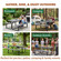 Gray Outdoor Picnic Table Set with Benches, Woodgrain Plastic Patio Table with Sturdy Metal Frame, Weather-Resistant Backyard Picnic Bench Table for Any Outdoor Space, Seats 6