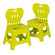 Basicwise Foldable Plastic Chair Set of 2 Collapsible Multi-Purpose Space-Saving Portable Stool for Indoor & Outdoor Use Playroom Kitchen Patio Garden Camping Picnic Events and Small Spaces