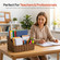 Wickerwise Handwoven Paper Rope Desktop Organizer for Mail & Files