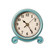 Clockswise Vintage Round Tabletop Clock with Distressed Frame, Ornate Scroll Base & Antique-Inspired Design for Mantel, Counter and Shelf Display in Living Rooms, Bedrooms, and Offices